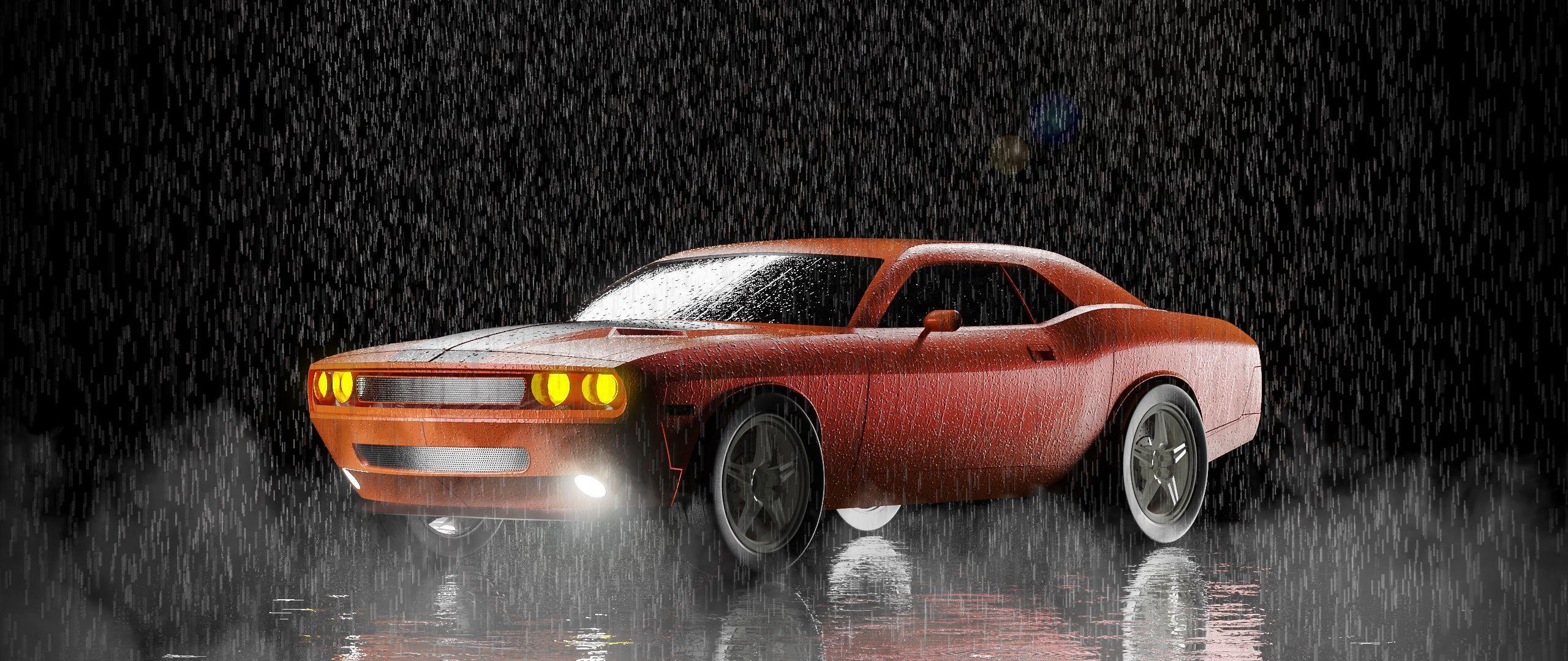 2560x1080 Artwork, Red Dodge car wallpaper. Car wallpaper, Car