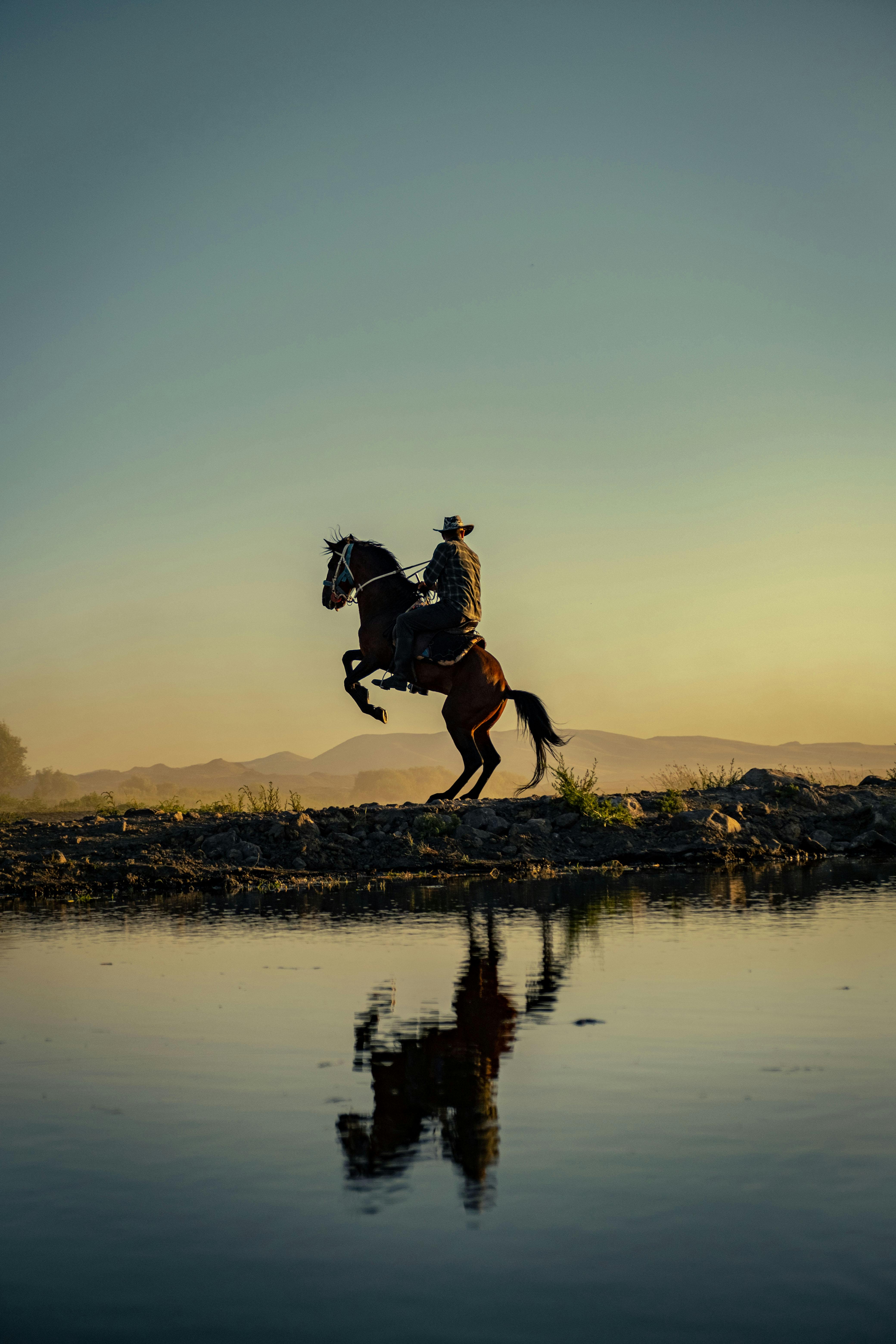 4160x6240 Cowboy on Horse in Countryside · Free