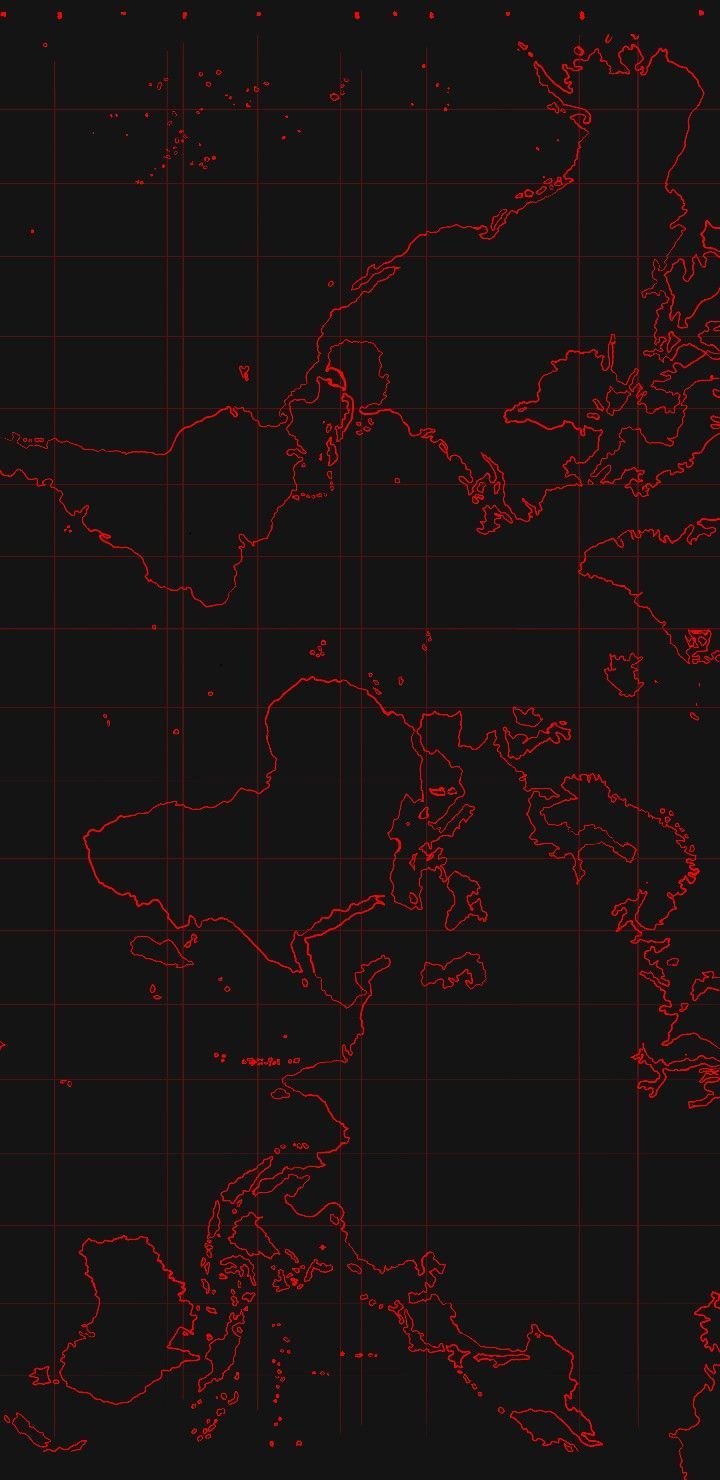720x1480 Black Paper Map with Red Lines