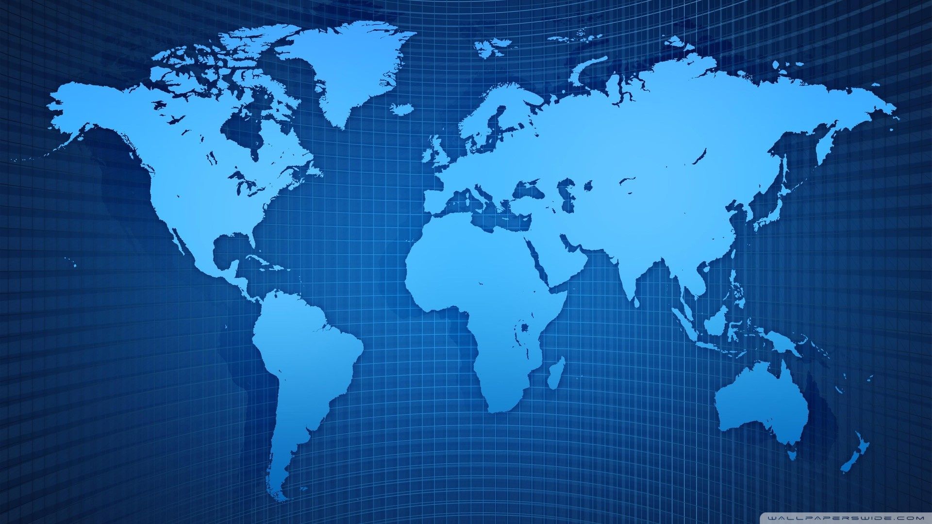 1920x1080 Blue World Map 4K UHD Wallpaper for UltraHD Desktop and TV : Widescreen and UltraWide Display : Smartphone and Tablet Devices