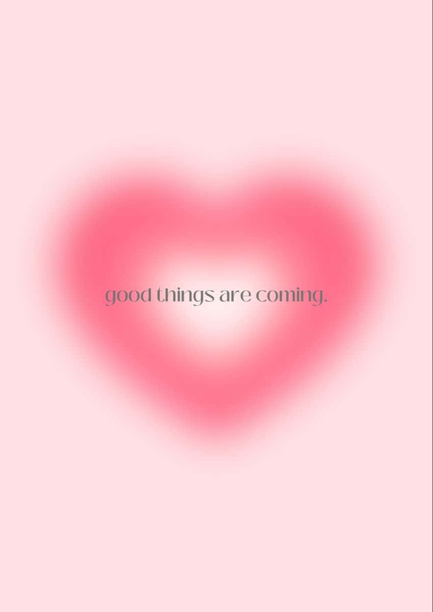 849x1200 Download Pink Heart Aura Inspirational Quote Wallpaper