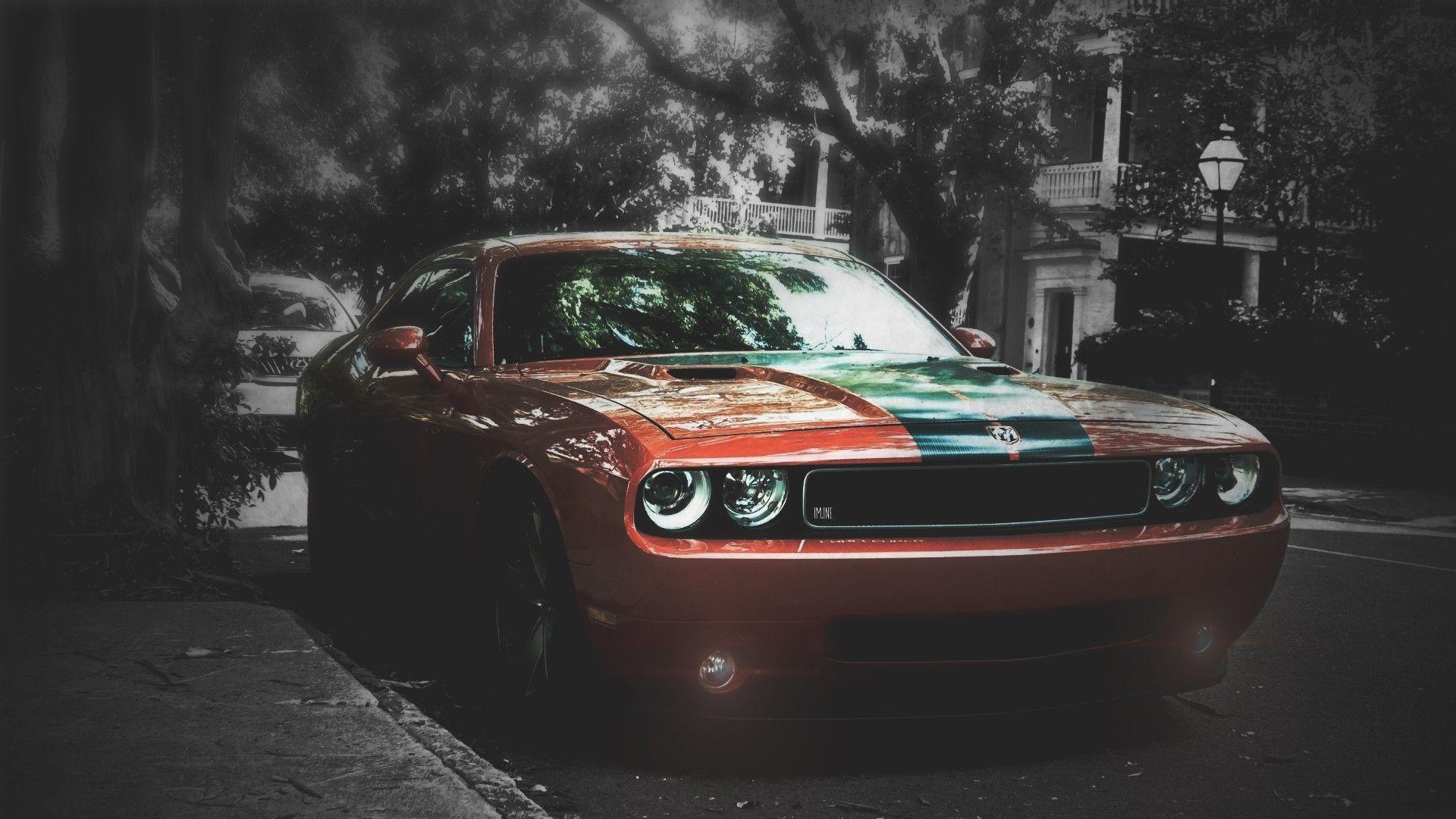 1920x1080 car, Blurred, Dodge Challenger SRT Wallpaper HD / Desktop
