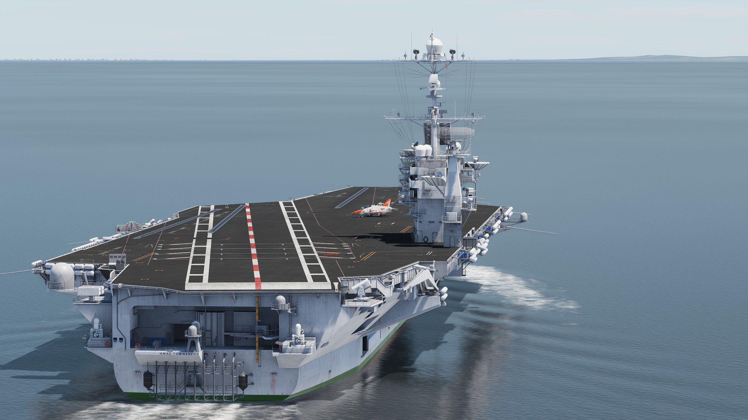 2560x1440 Royal Australian Navy Townshend (Fictional) Aircraft Carrier Class Deck