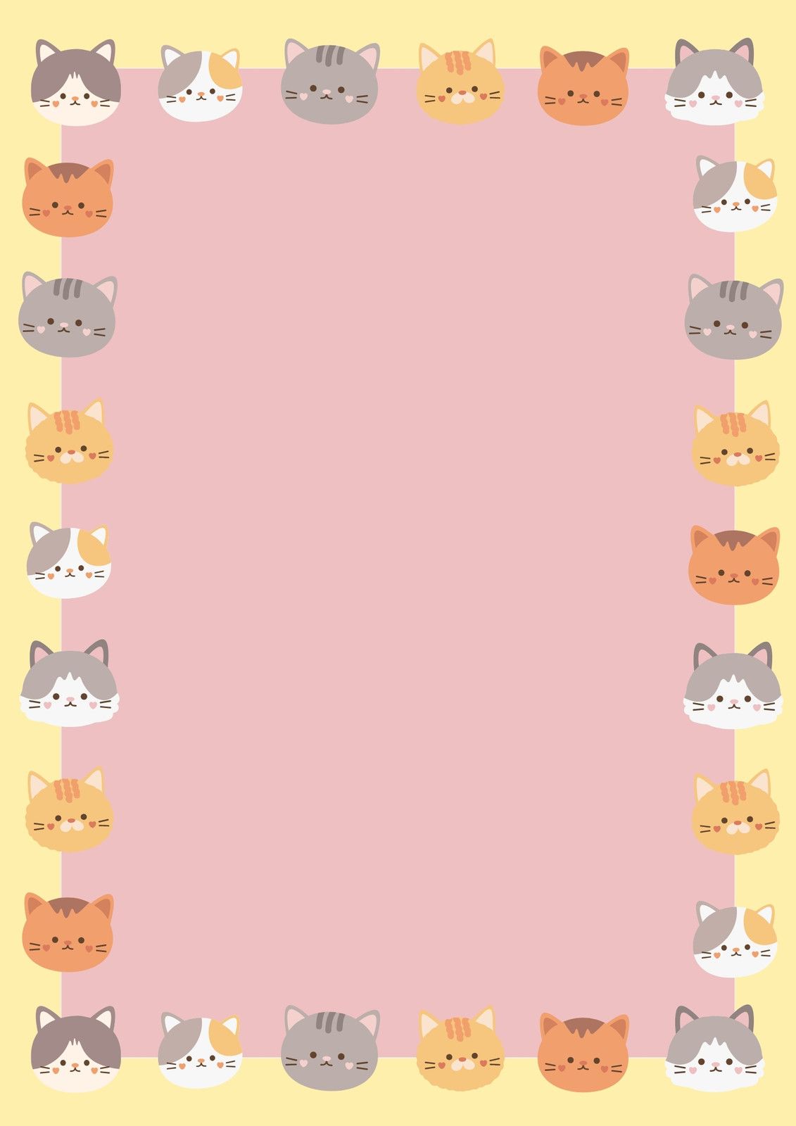 1131x1600 and customizable cute cat wallpaper templates