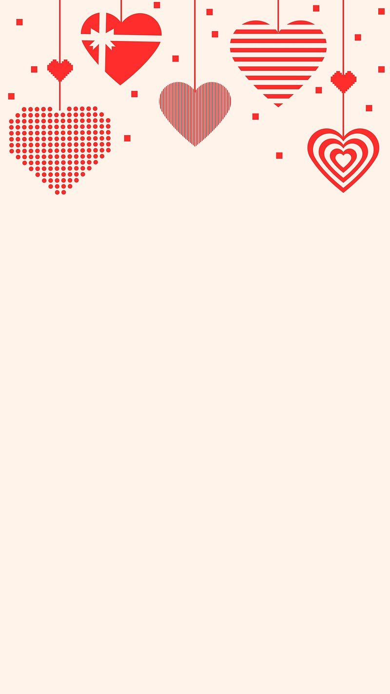 800x1422 Cute heart border frame, love
