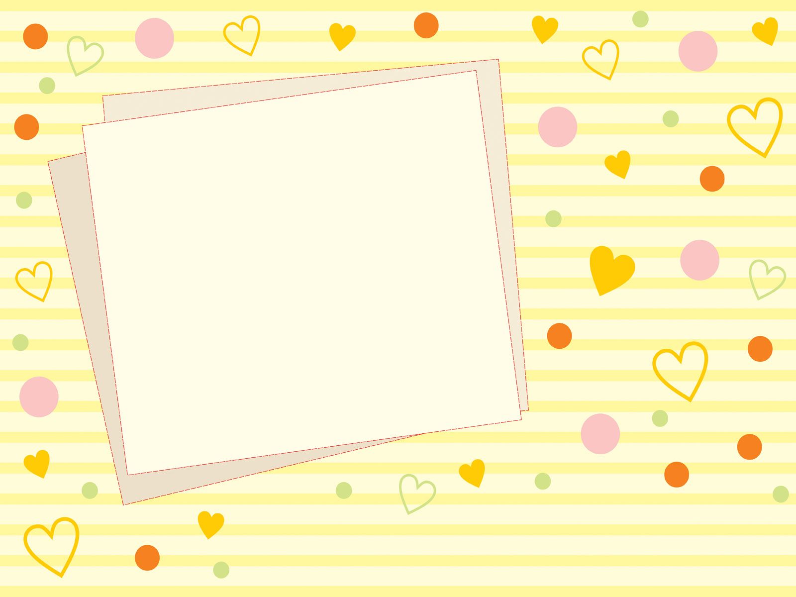 1600x1200 Cute Yellow Photo Background. Border & Frames, Design, Love, Yellow Templates. Free PPT Grounds