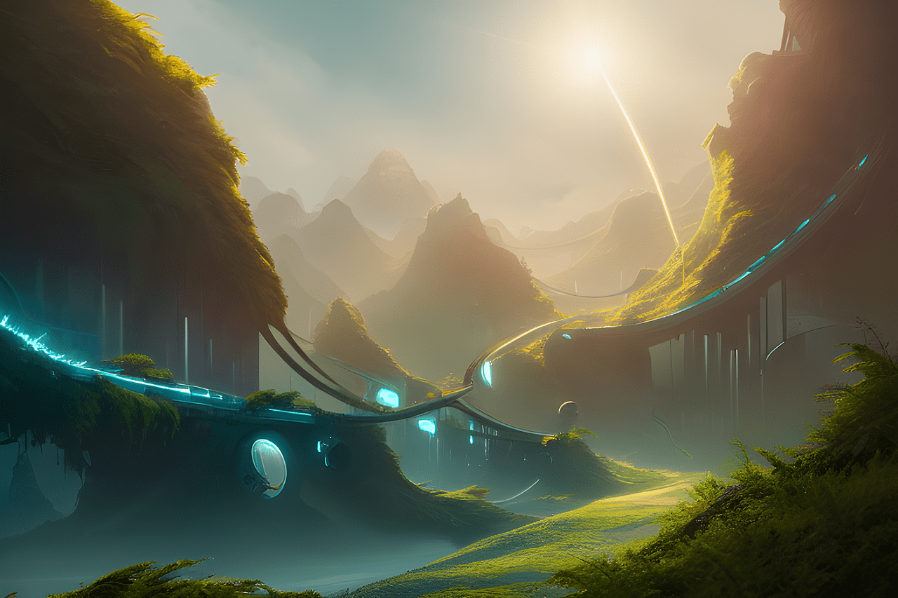 1280x853 Download Scenery Sci Fi Forest. Royalty Free Stock Illustration Image