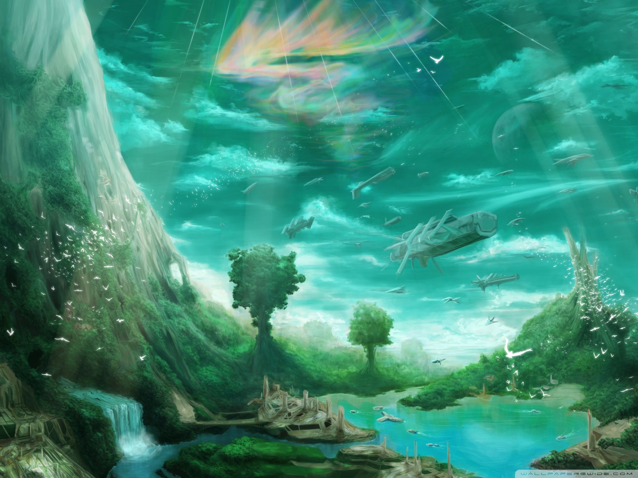 2048x1536 Science Fiction Paradise 4K UHD Wallpaper for UltraHD Desktop and TV : Dual Monitor