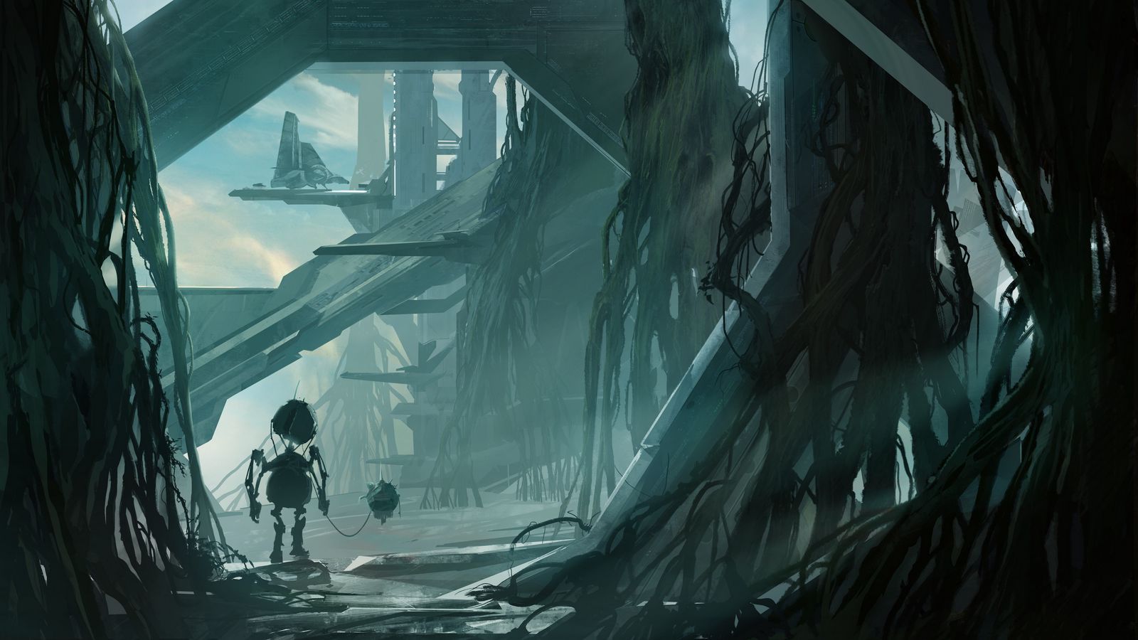 1600x900 Download Wallpaper 1600x900 Robot, Future, Sci Fi, Art Widescreen 16:9 HD Background