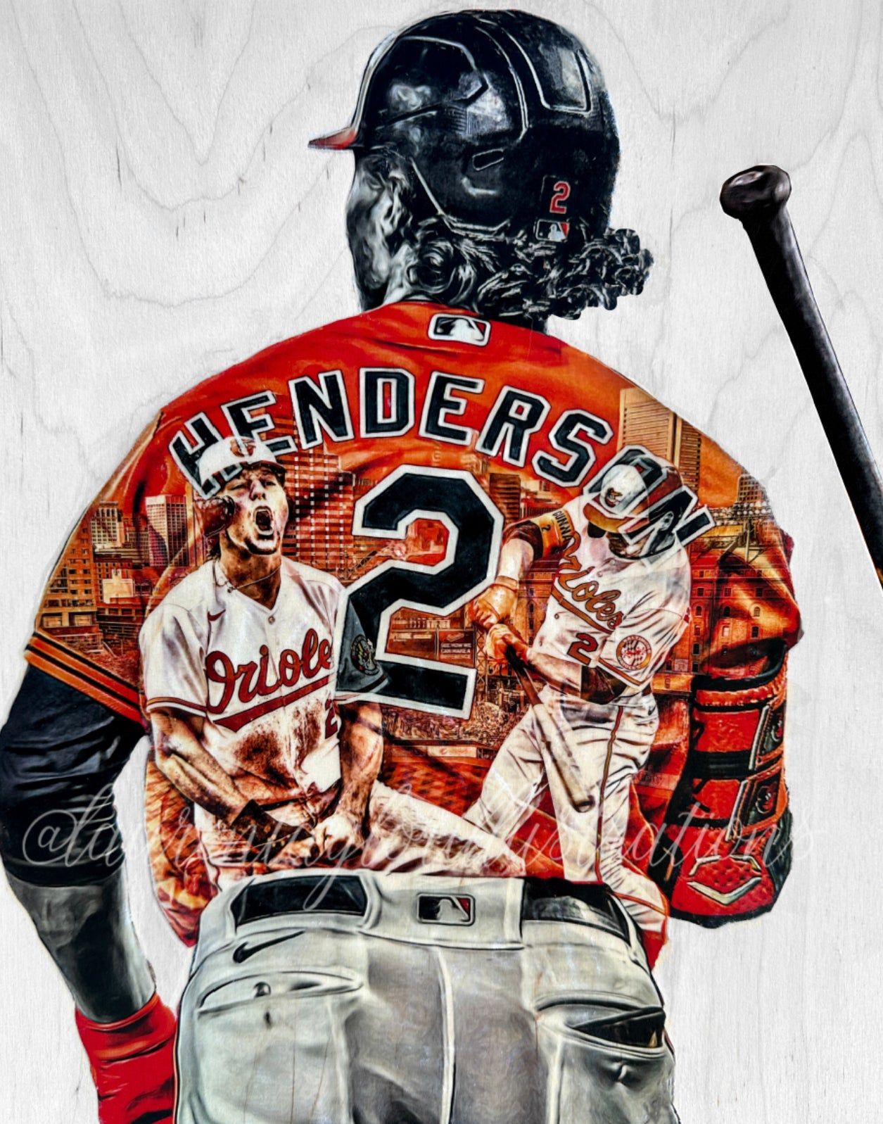 1255x1597 Gunnar (Gunnar Henderson) Baltimore Orioles 1 Original On Wood