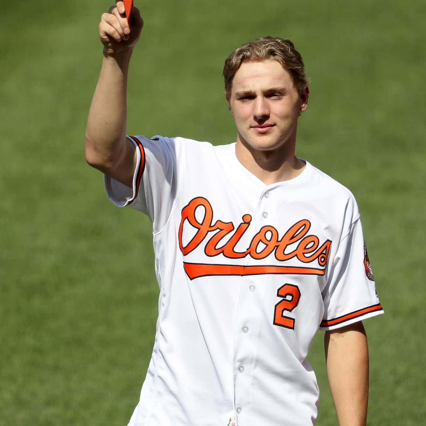 1400x1400 Download Orioles Player Gunnar Henderson Salute Wallpaper