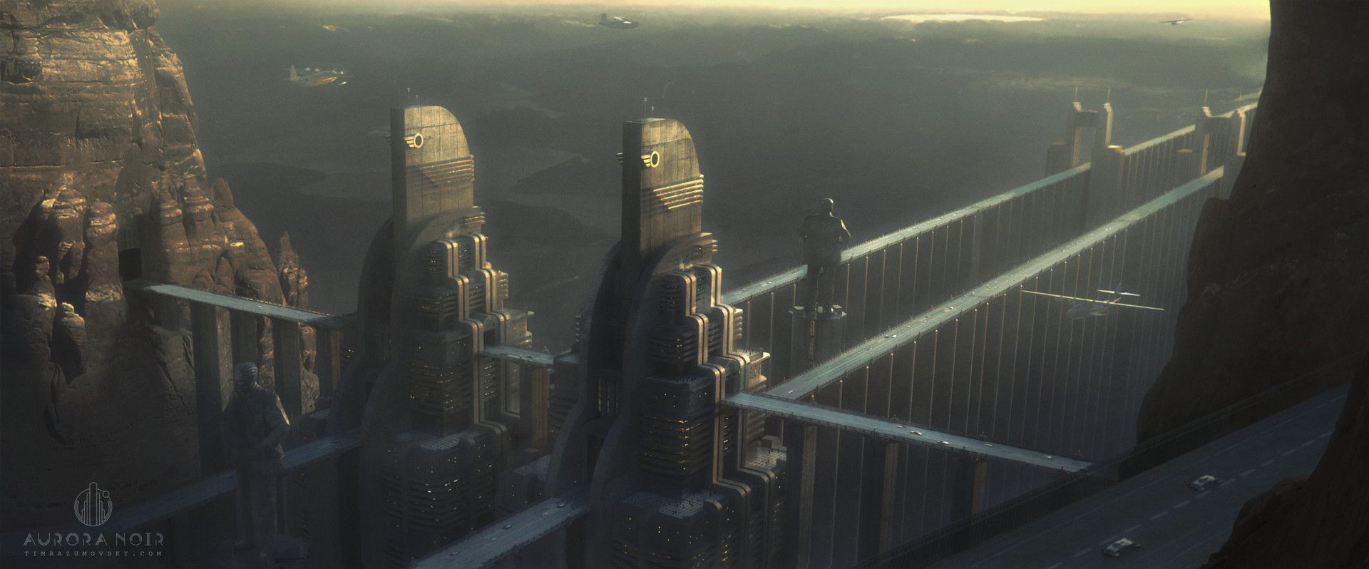 1920x798 Cool Sci Fi Decopunk By Tim Razumovsky
