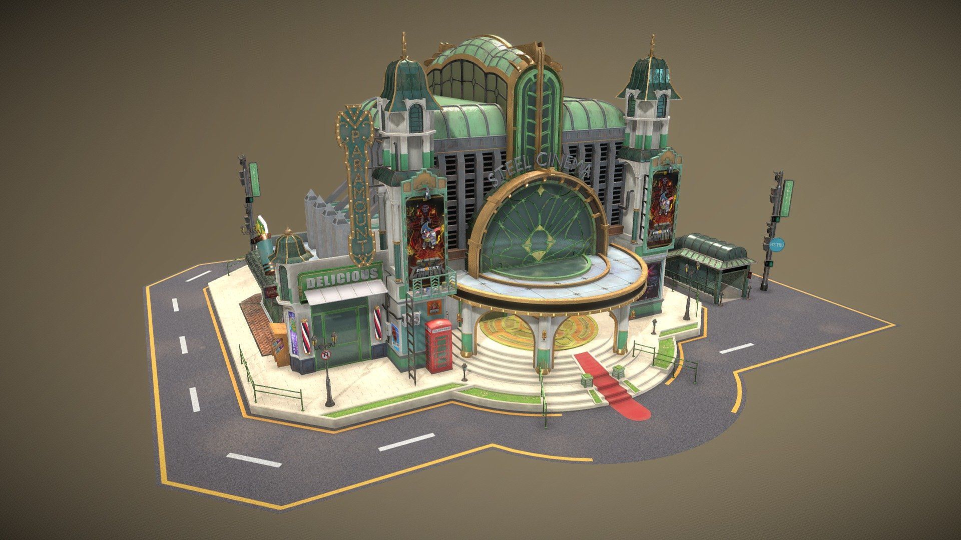 1920x1080 Steel Cinema Punk building model by Artstraroth [b8662b2]