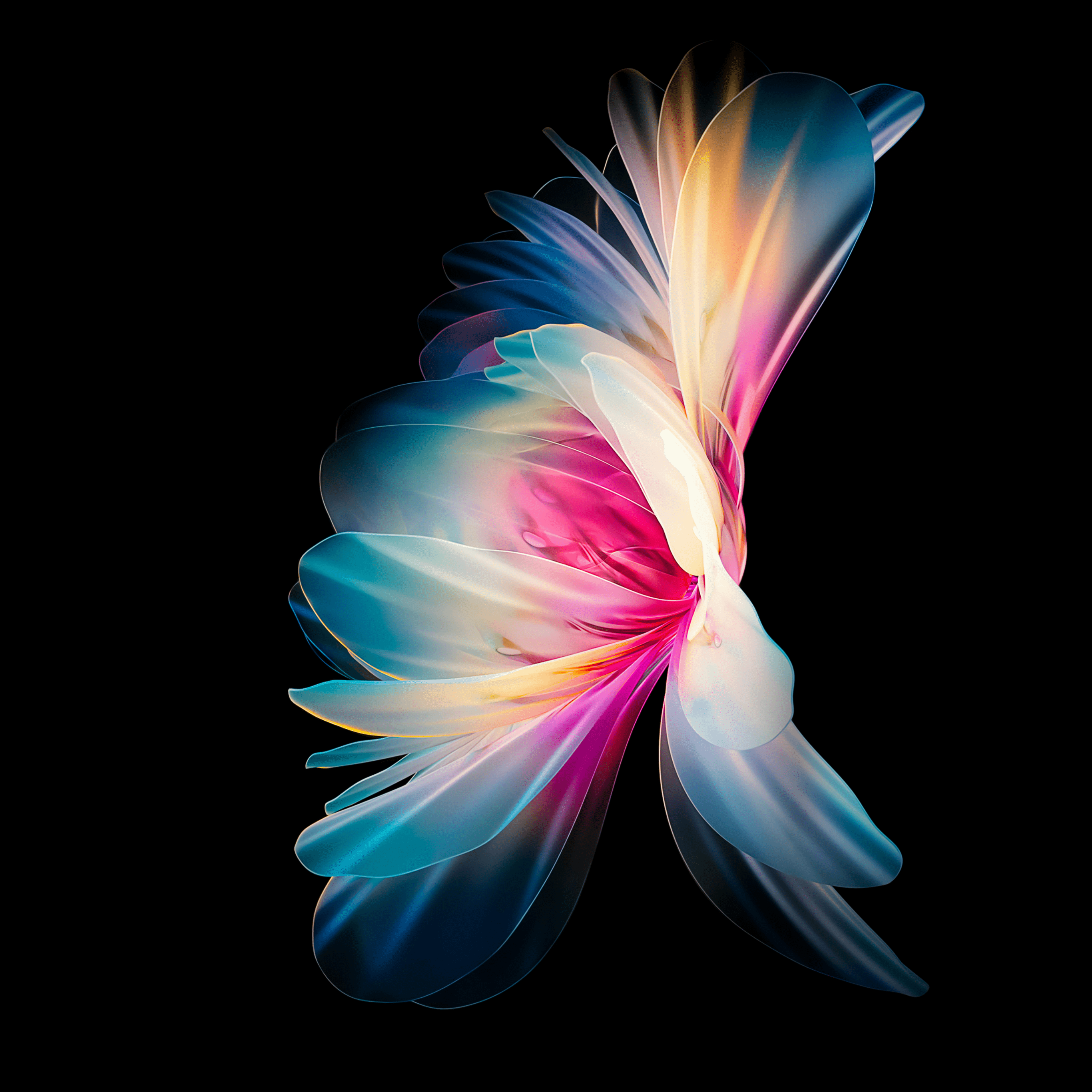 2732x2732 Huawei P50 Pocket Wallpaper 4K, AMOLED, Stock, Girly background