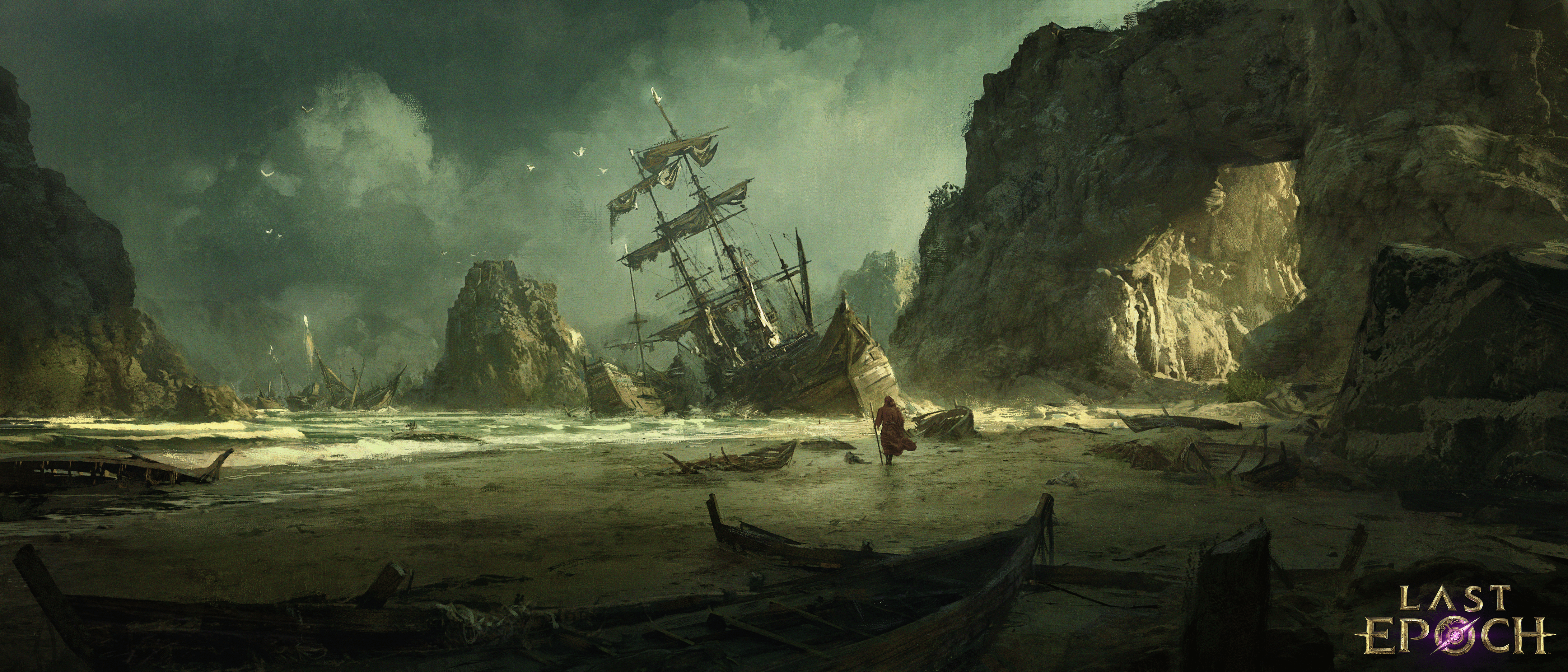 5040x2160 Last Epoch Shipwreck Scene HD Wallpaper