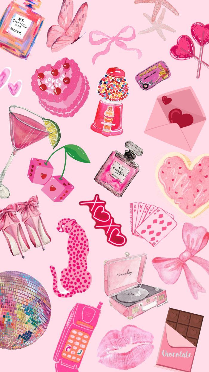 700x1244 Pink Coquette Y2K Aesthetic Valentine Wallpaper for iPhone & iPad