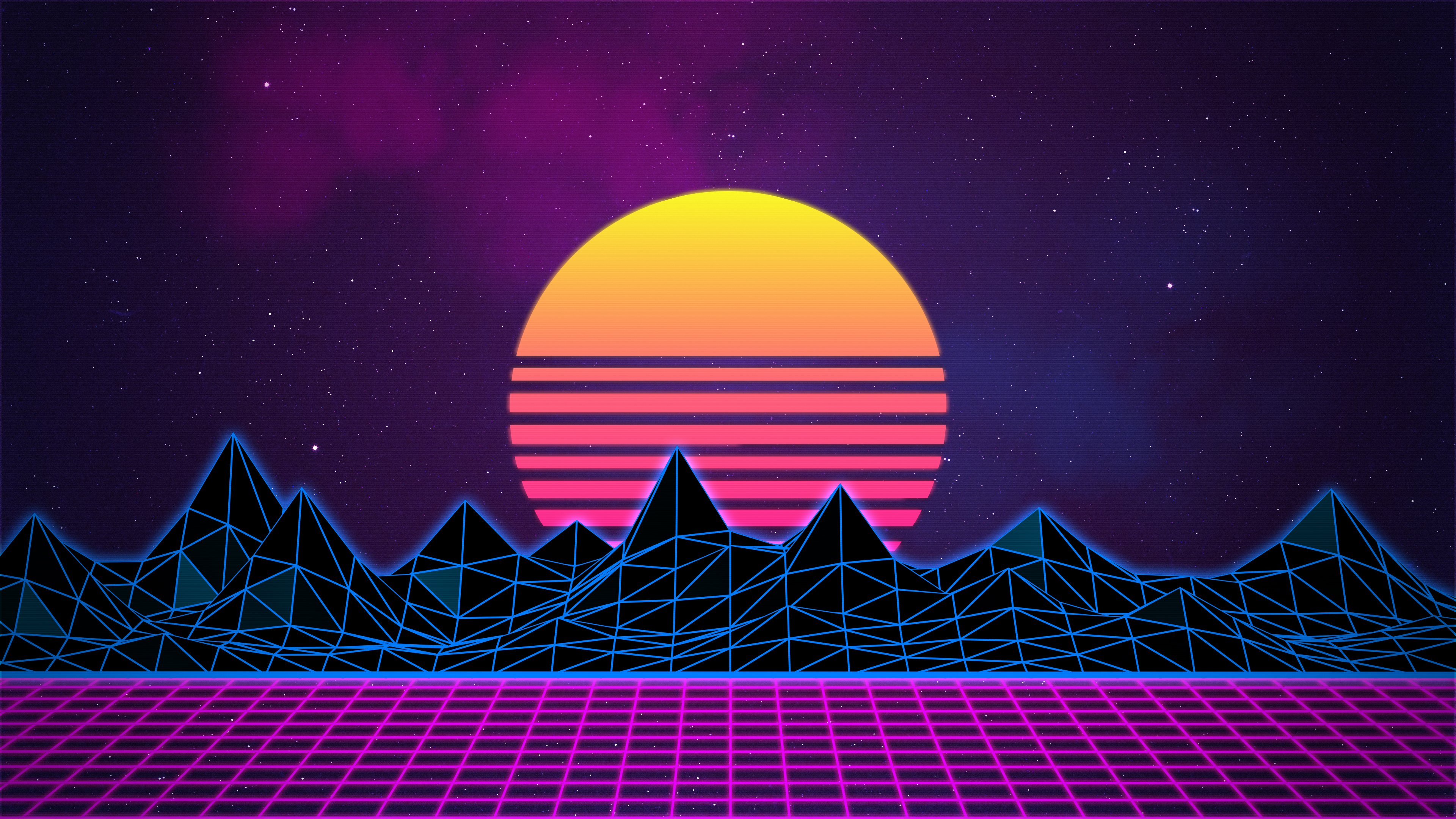 3840x2160 Retrowave Wallpaper 4K, Synthwave, Vaporwave, Digital Art