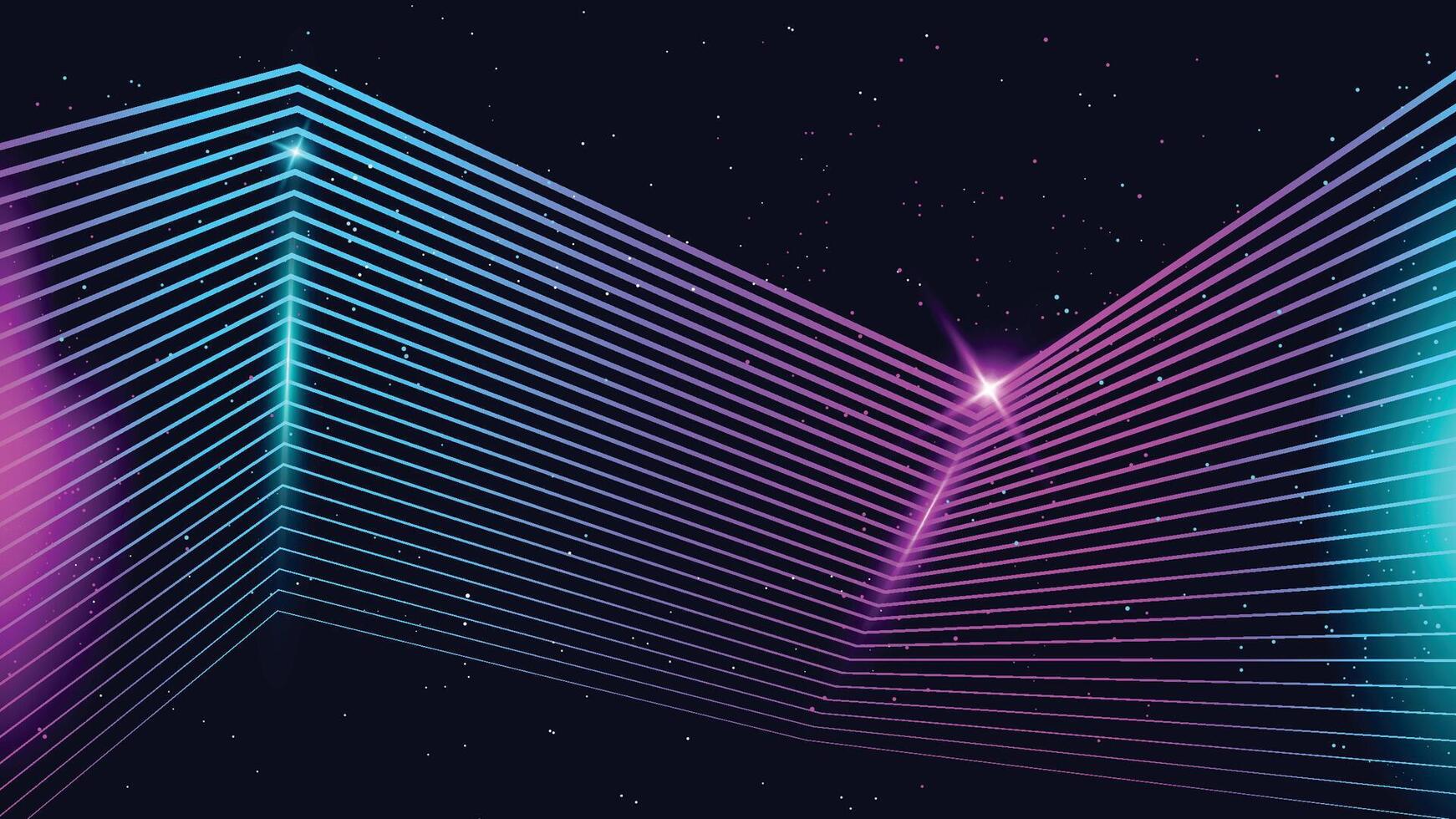 1742x980 futuristic HD vaporwave background wallpaper with neon, retro, 90s, and glow styles. abstract line art retro wave with neon and glow styles