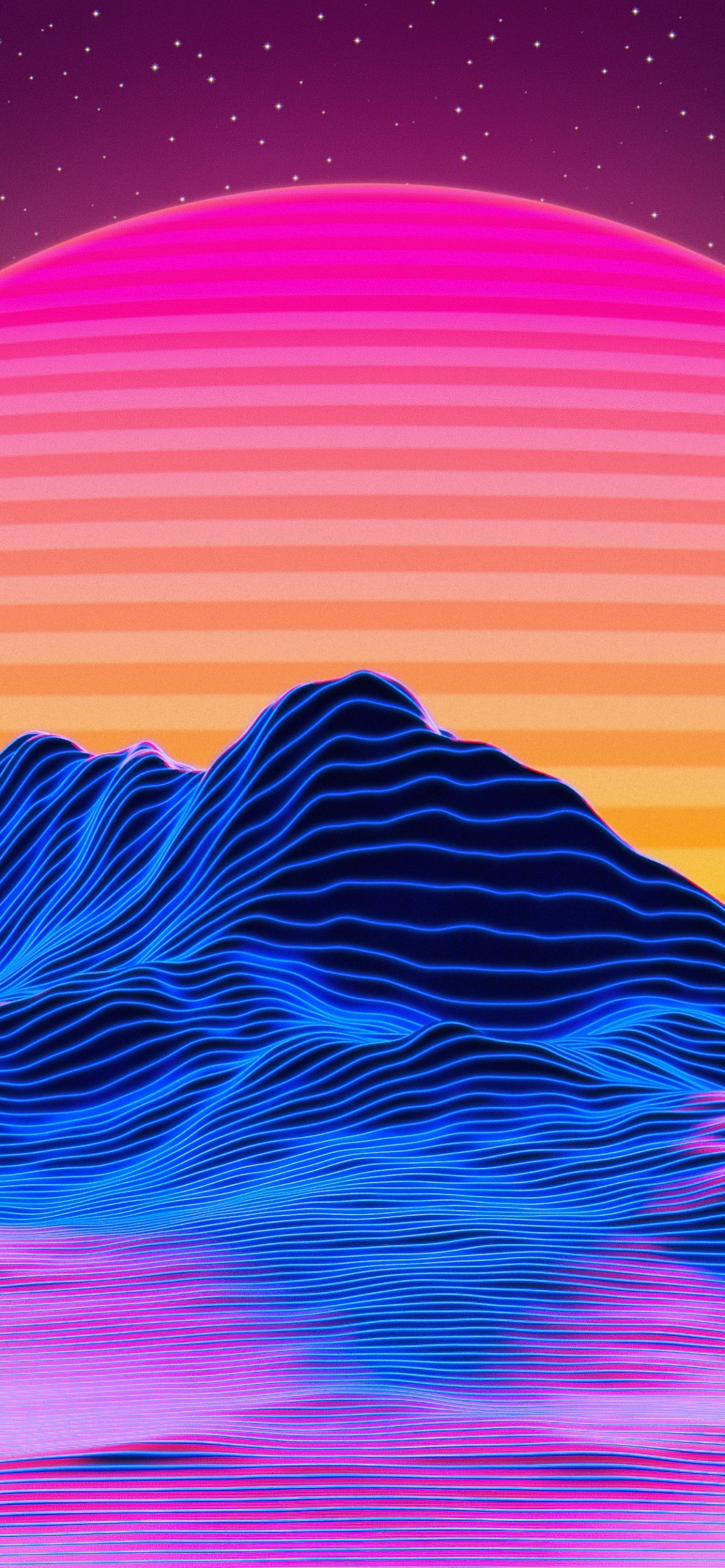 1284x2778 Most Popular Retrowave Retro Vibes Wallpaper