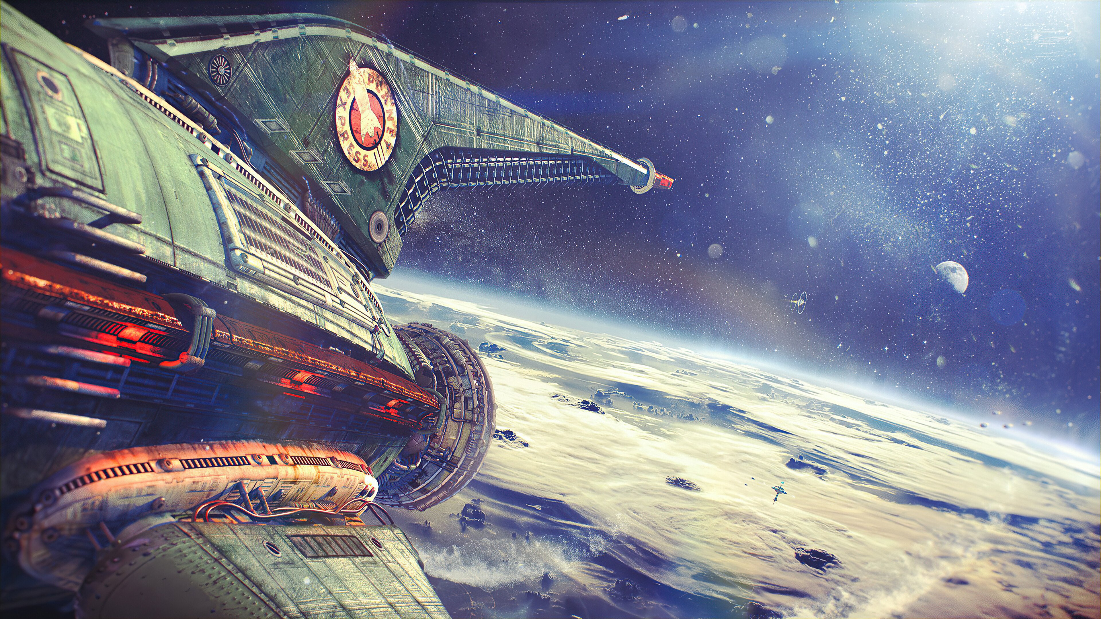 3840x2160 Spaceship Wallpaper