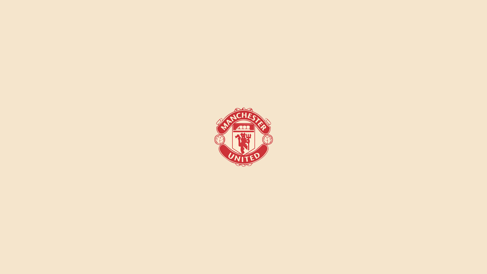 1920x1080 Wallpaper logo, soccer, Manchester United, Minimalism for mobile and desktop, section минимализм, resolution 1920x1080