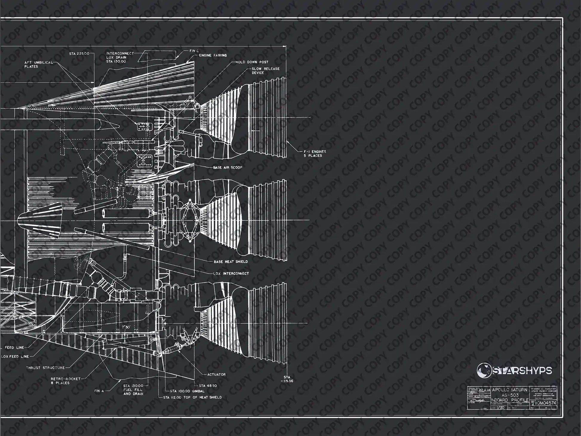 1946x1460 Apollo Saturn V Blueprint Poster. Rocket Blueprint Posters