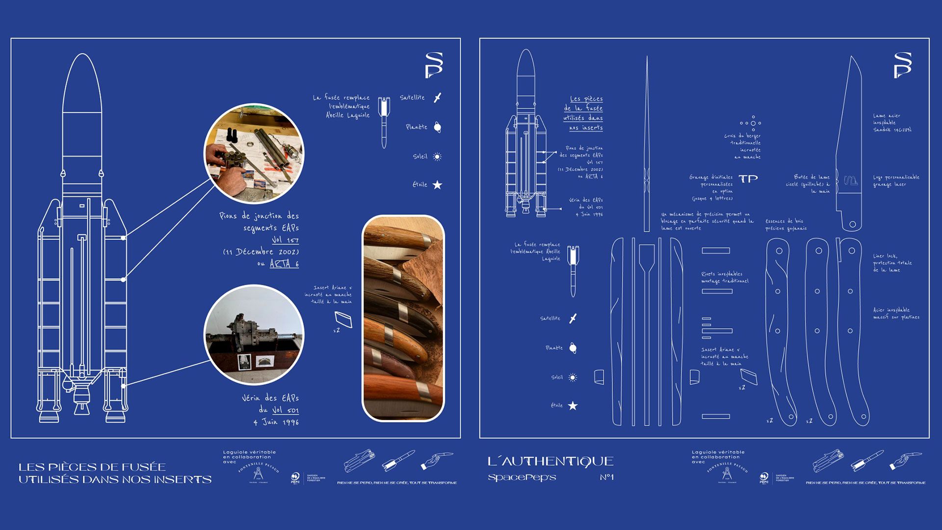 1920x1080 Knives embedded with rocket parts honor 45 years of Ariane launches