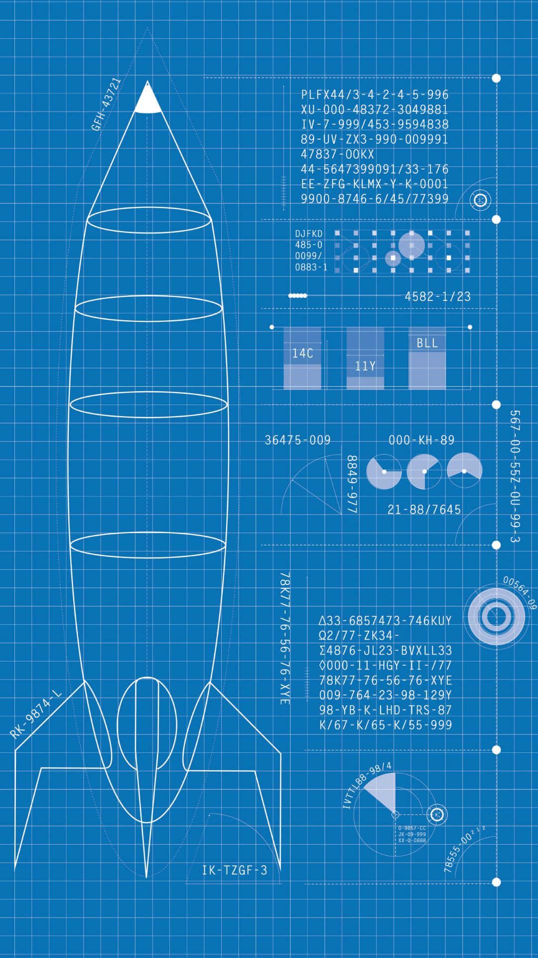 1080x1920 Download Rocket Blueprint Design Wallpaper