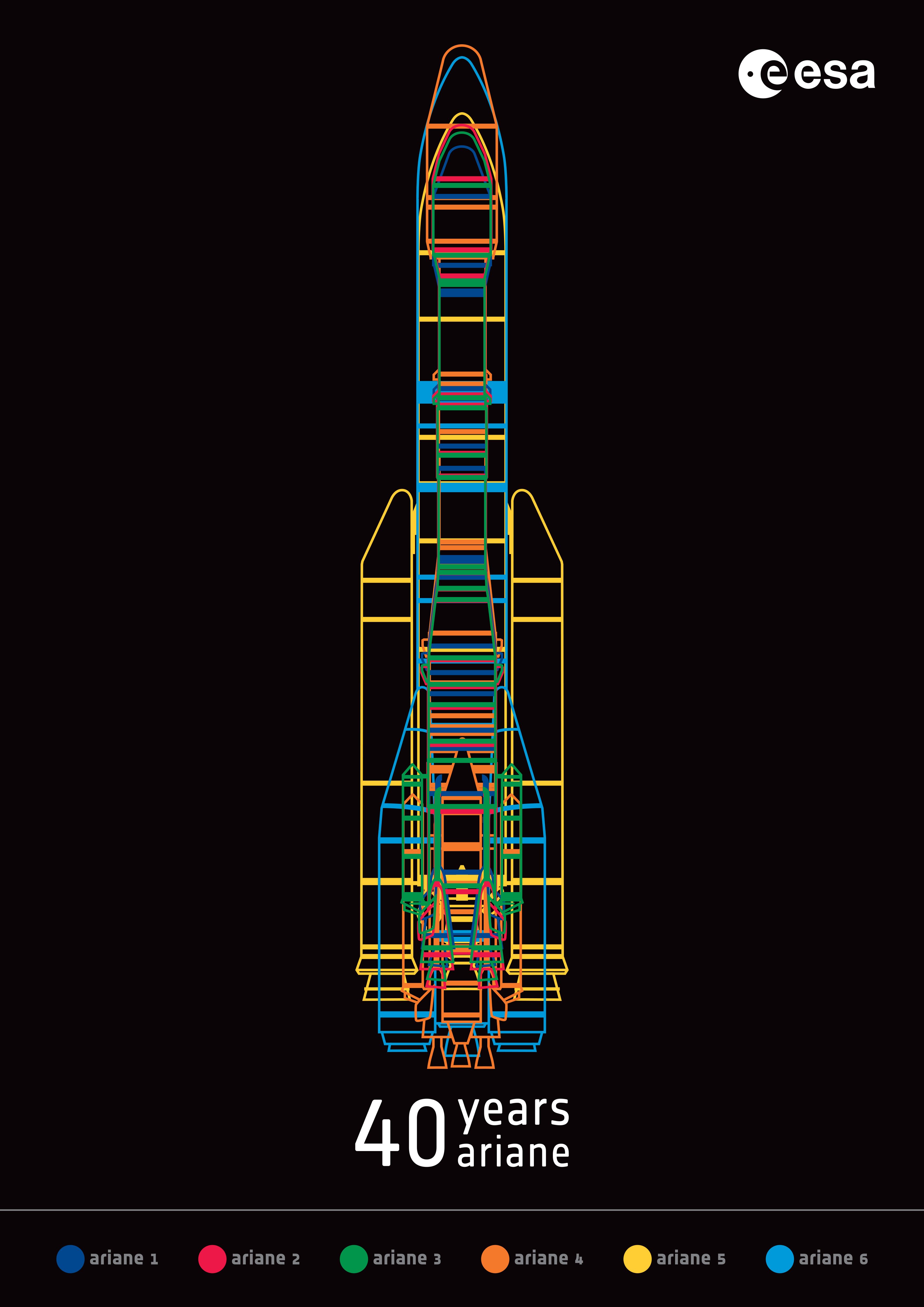 3508x4961 ESA Ariane Illustration Collection