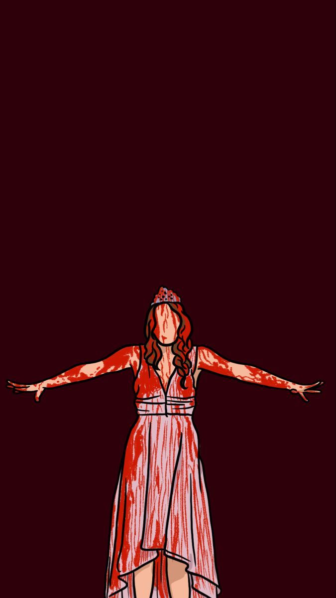675x1200 ✨Carrie the musical wallpaper✨. Halloween wallpaper iphone background, Halloween wallpaper background, Horror art