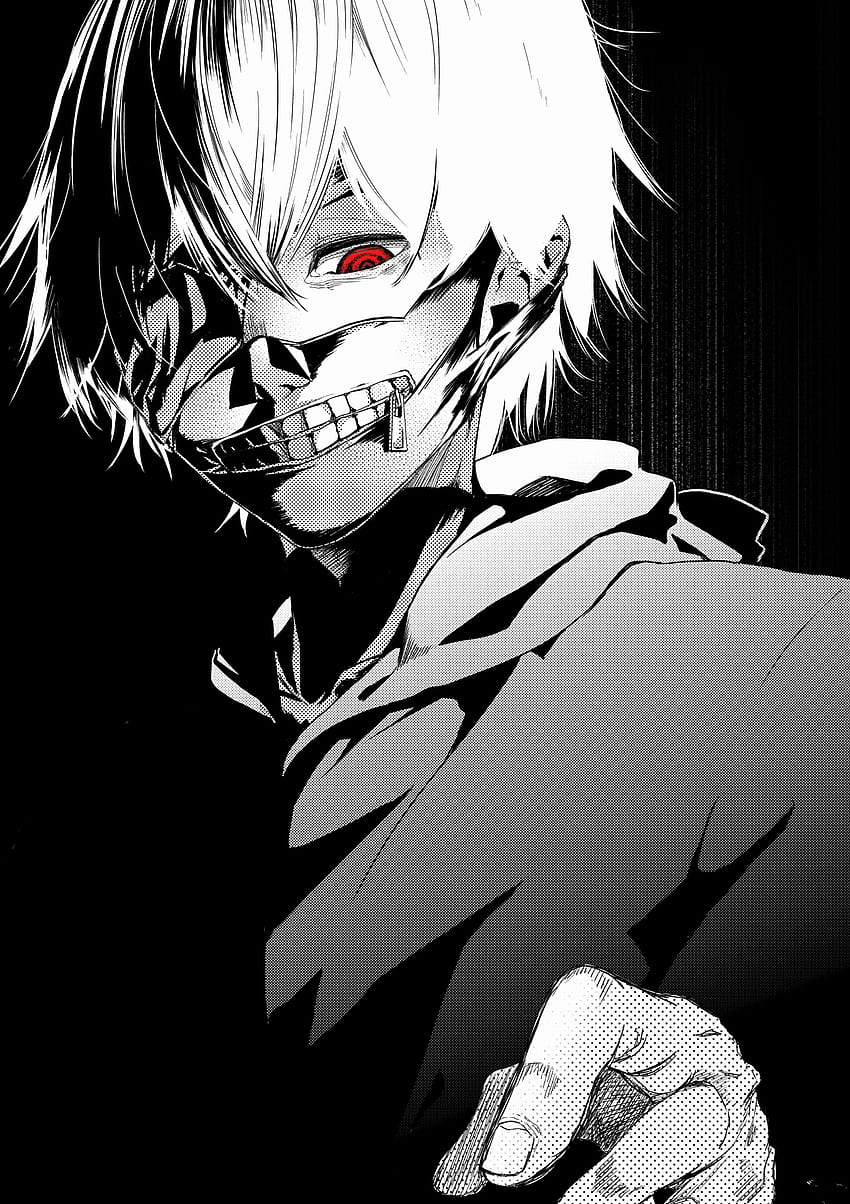 850x1204 Kaneki Ken, tokyo ghoul black and white HD phone wallpaper