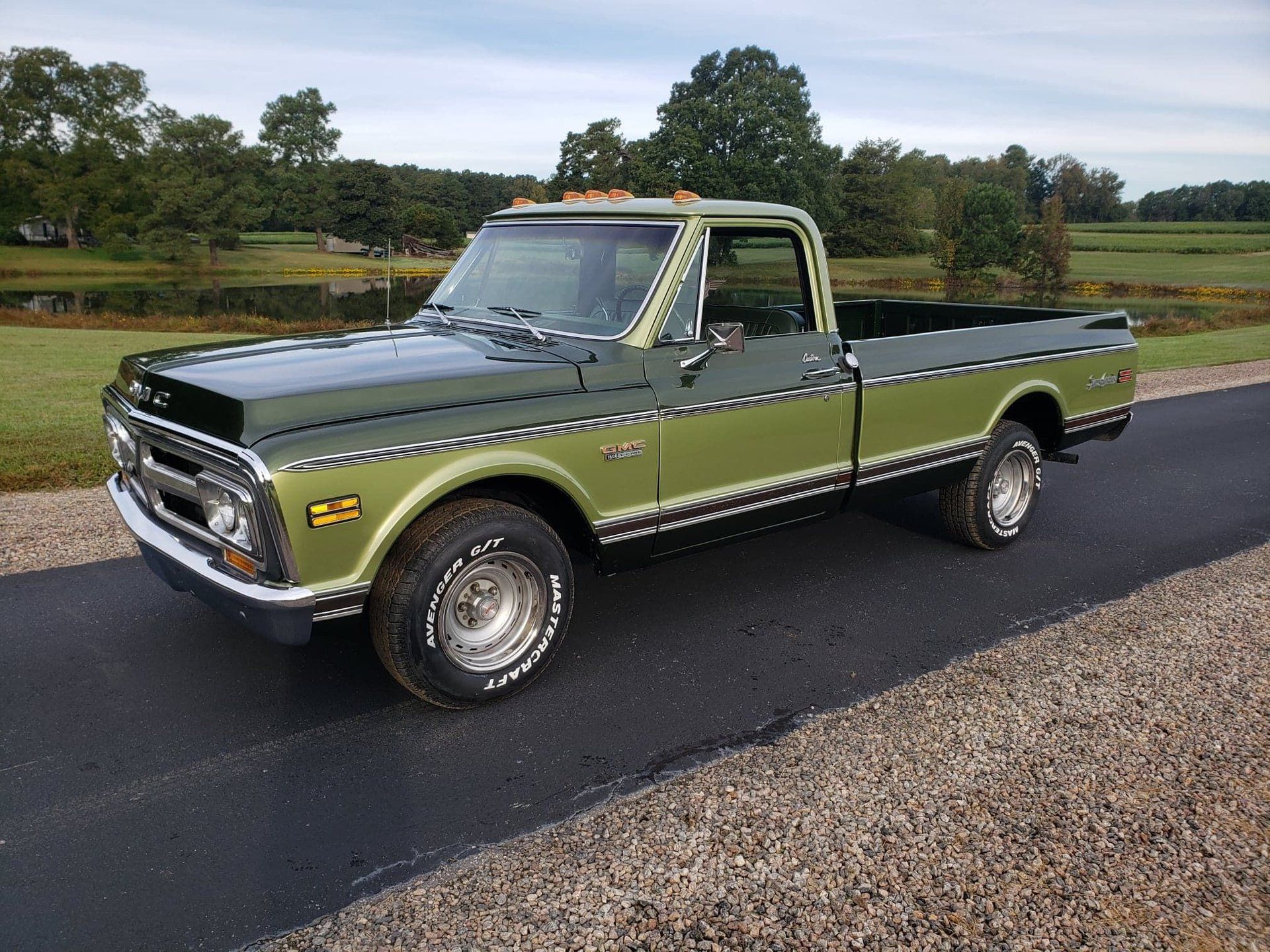 1920x1440 Double Green, Double Headlights: 1969 GMC Sierra Grande