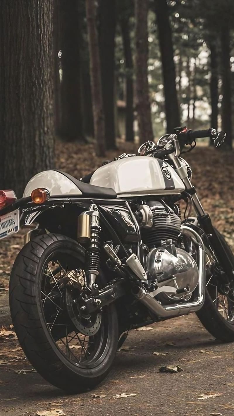 800x1422 Bullet Wale, White Continental Gt royal enfield, HD phone wallpaper