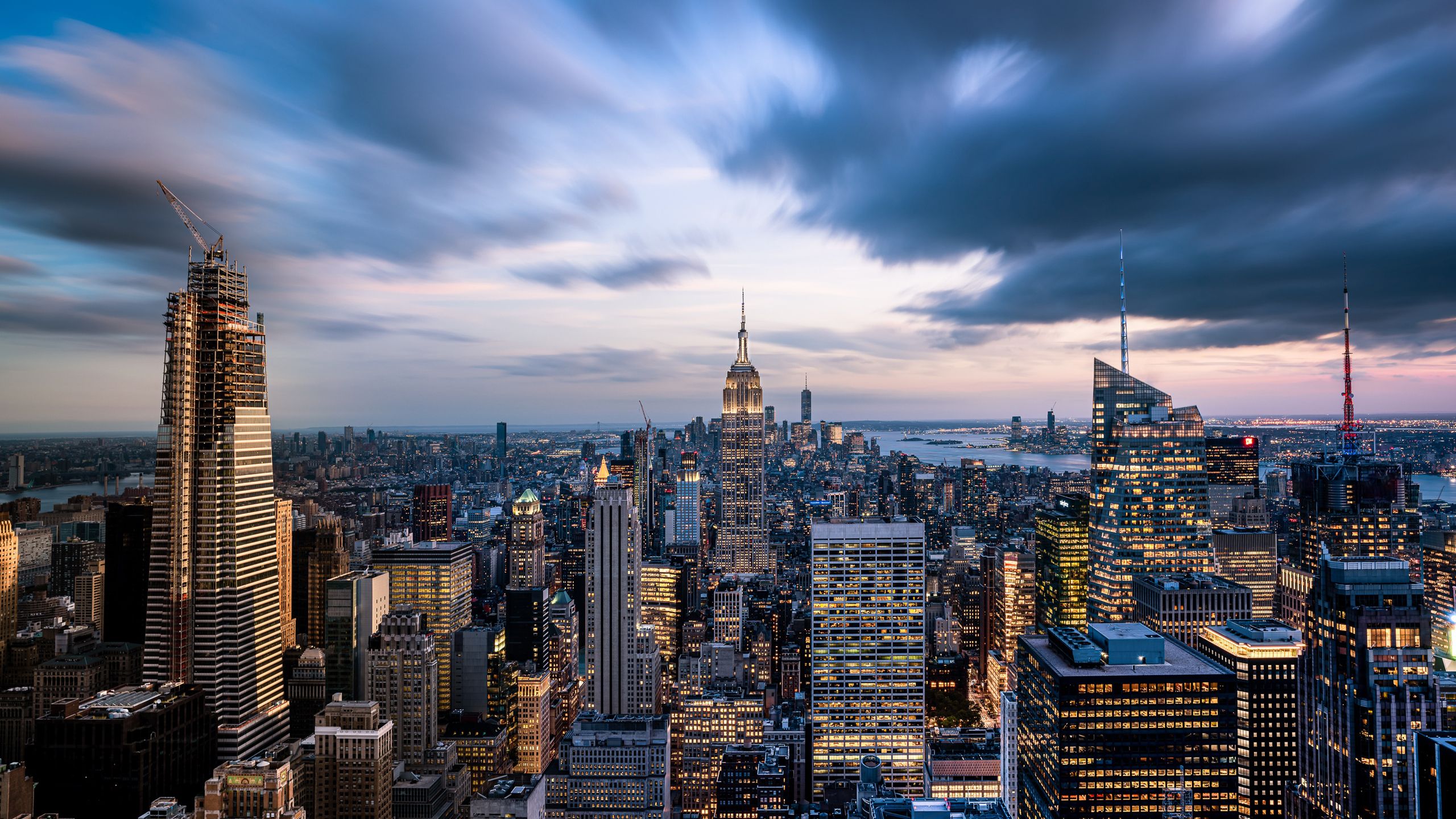 2560x1440 Building City Manhattan New York Skyscraper USA HD Travel Wallpaper