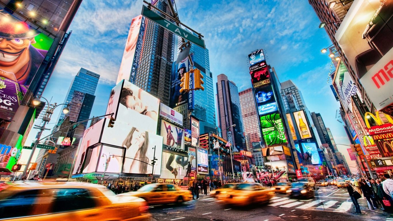 1366x768 USA Times Square- Photography Wallpaper selected