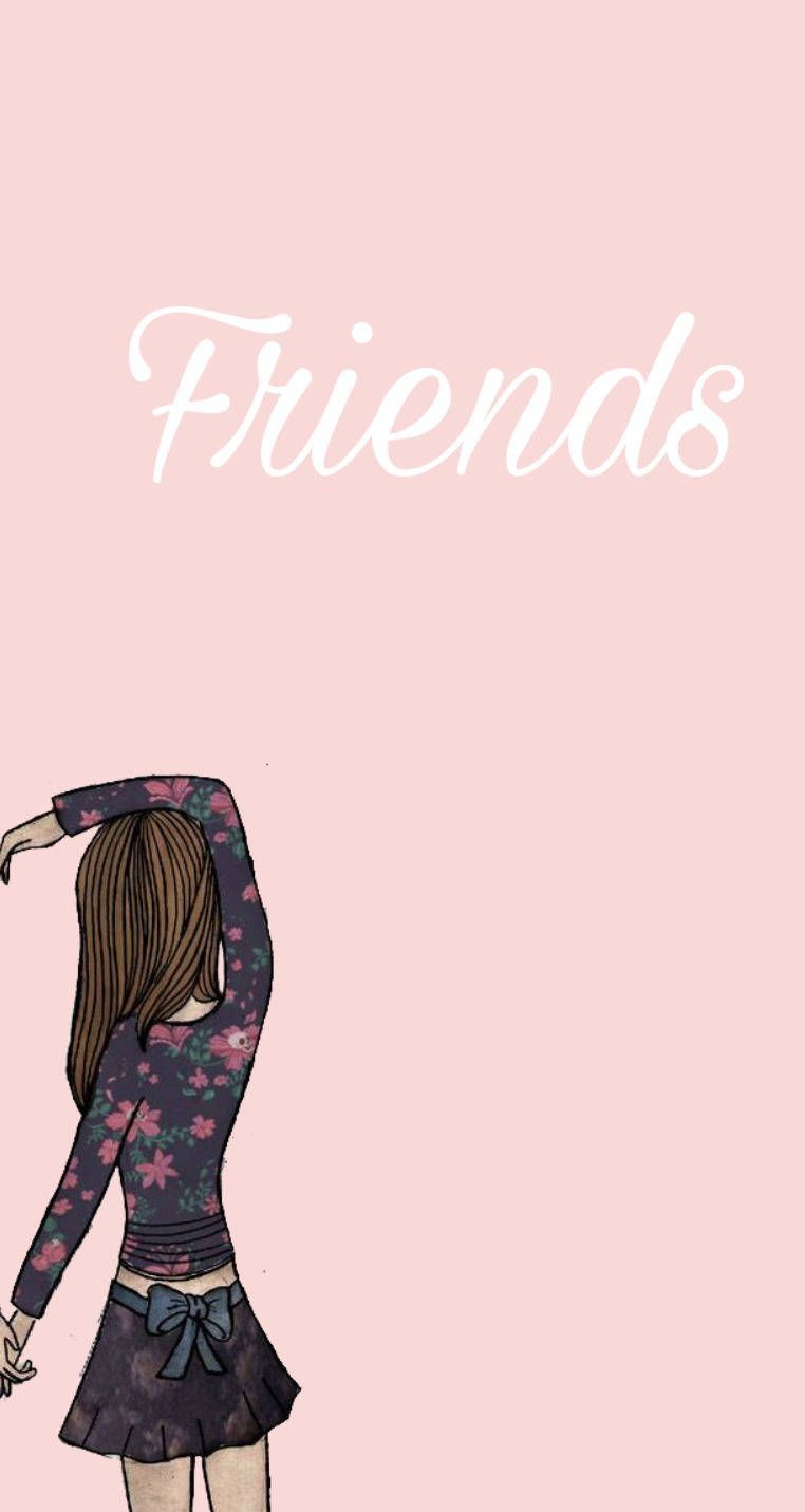 762x1431 Download Half Heart Friends Symbol Girly BFF Wallpaper