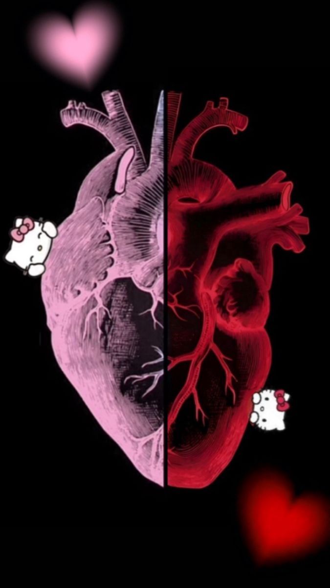 675x1200 Matching hello kitty heart red pink. iPhone wallpaper hipster, Pretty phone wallpaper, Friends wallpaper