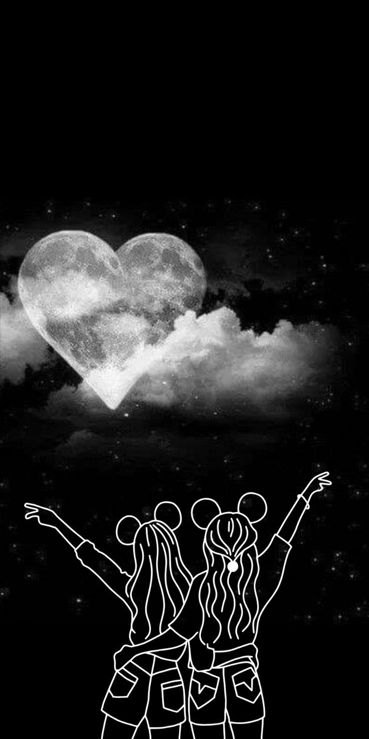 736x1472 Bestie Wallpaper Black for iPhone
