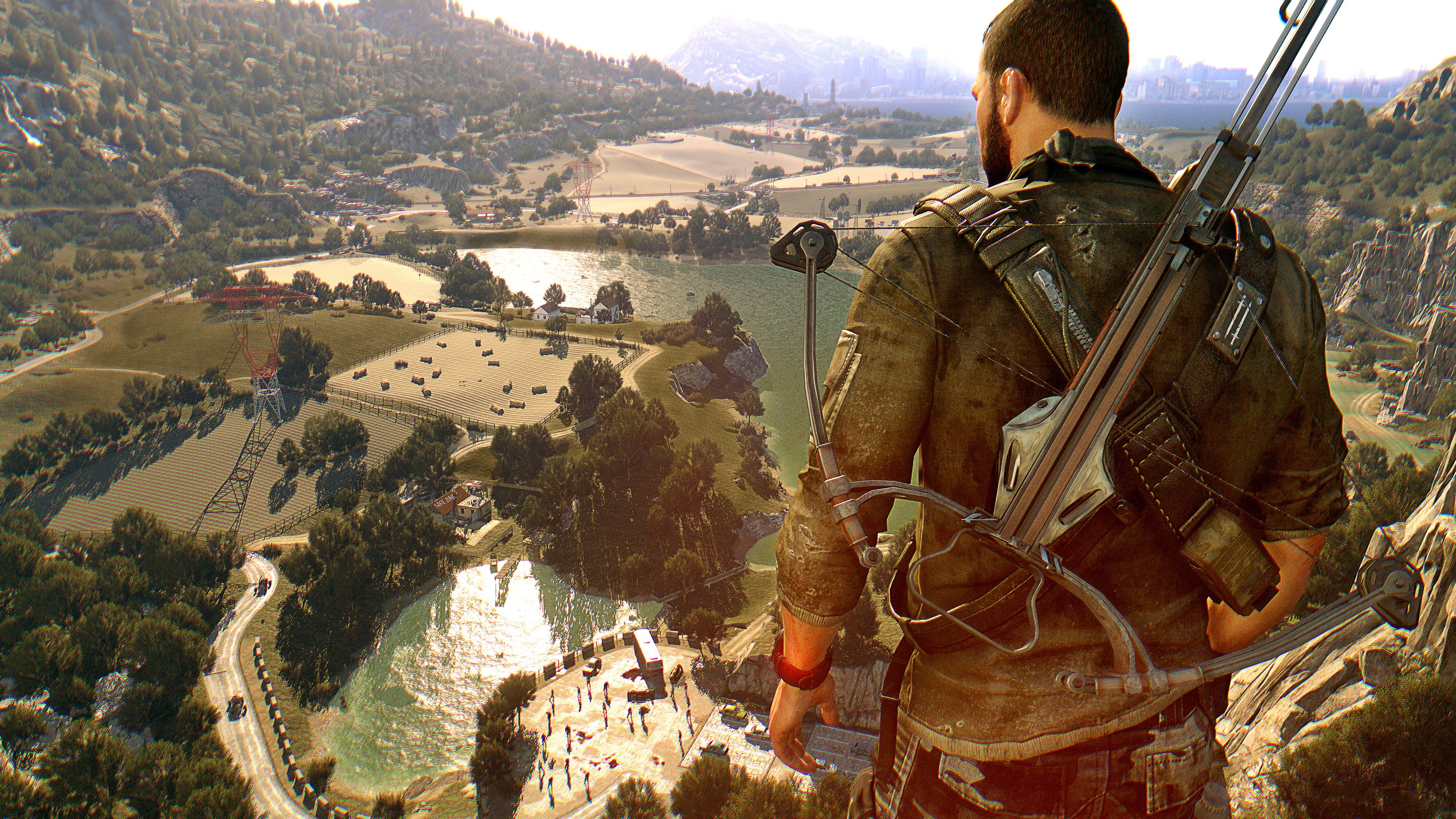 3840x2160 Wallpaper game, survivor, bow, vegetation, Dying Light, Dying Light The Following, Dying Light: The Following for mobile and desktop, section игры, resolution 3840x2160