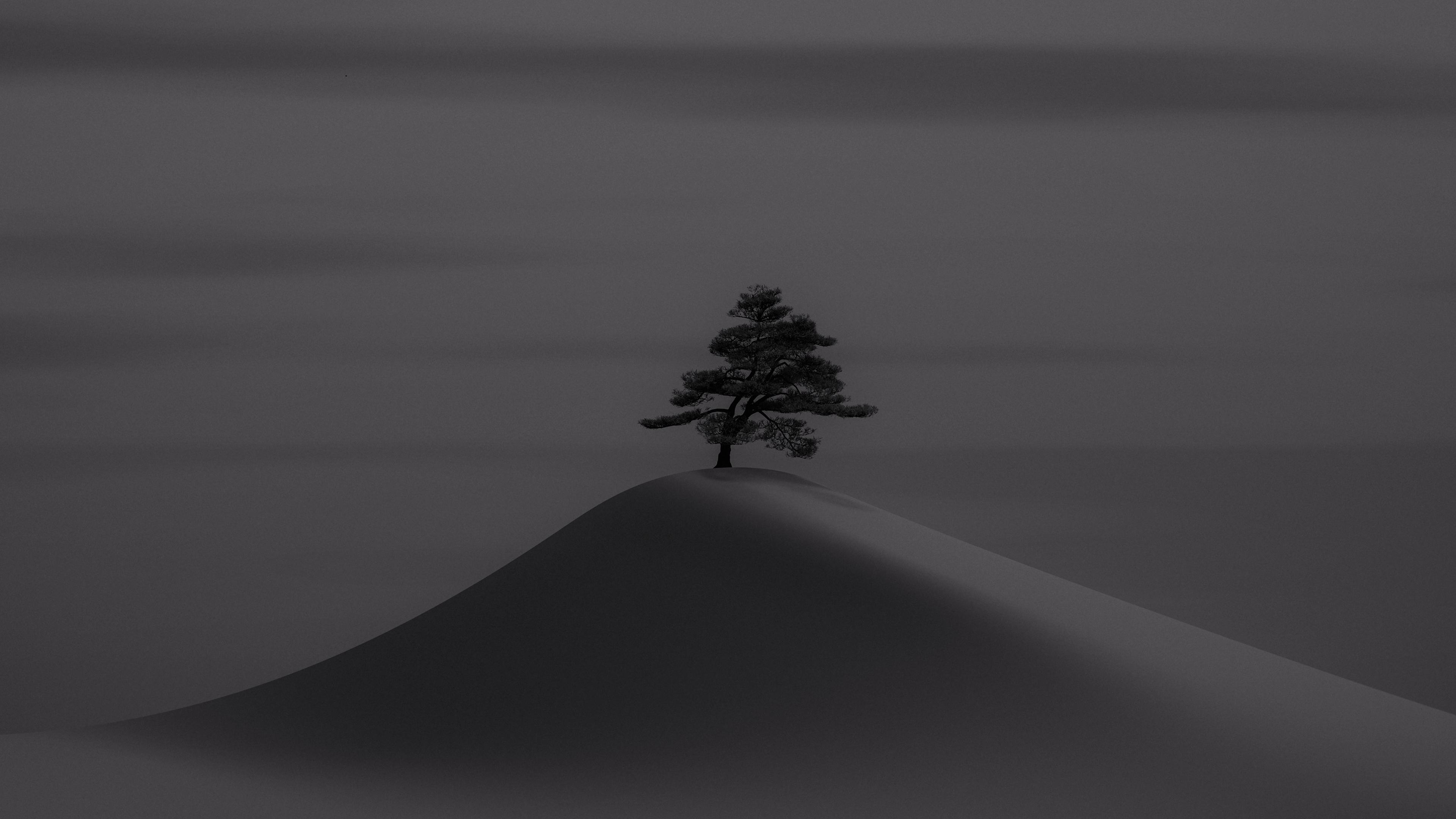 3840x2160 Minimal Monochrome Desktop Wallpaper