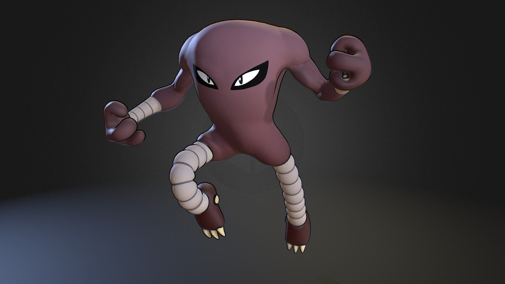 1920x1080 Hitmonlee Pokemon model by 3Dlogicus [2e17f9e]