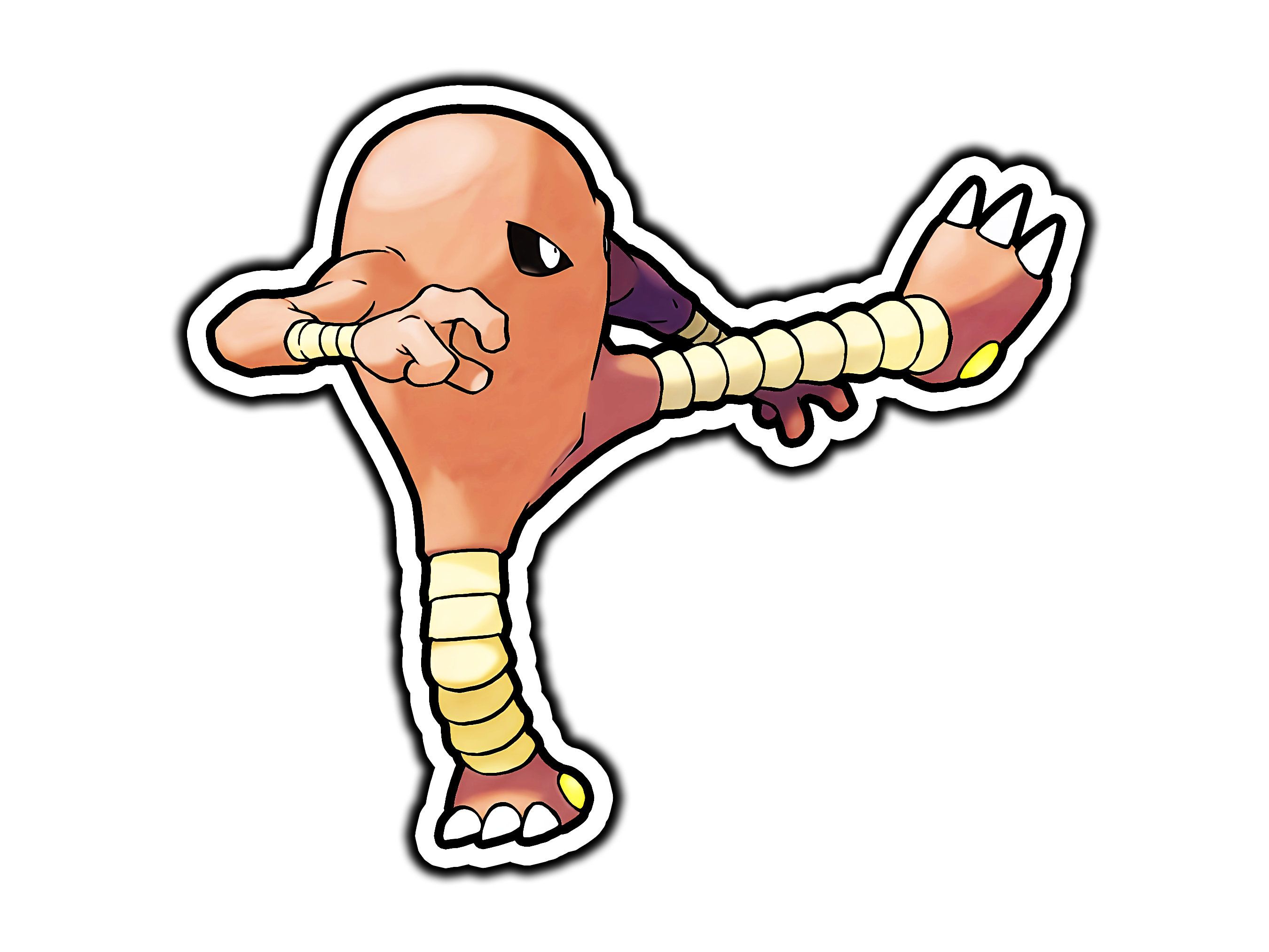2700x2025 Hitmonlee Cute Anime Sticker. Waterproof Vinyl Decal for Laptop, Water Bottle, Car, Gamer Gift