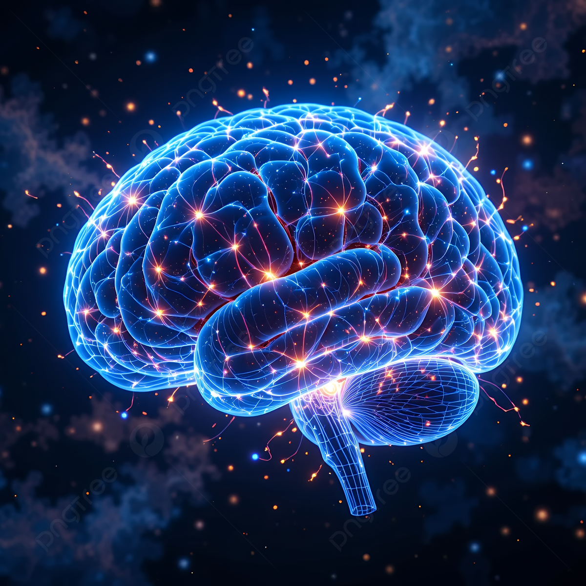 1200x1200 A Glowing Brain In The Dark, Showcasing Intricate Neural Pathways And Structures, Neural Network Background Image And Wallpaper for Free Download