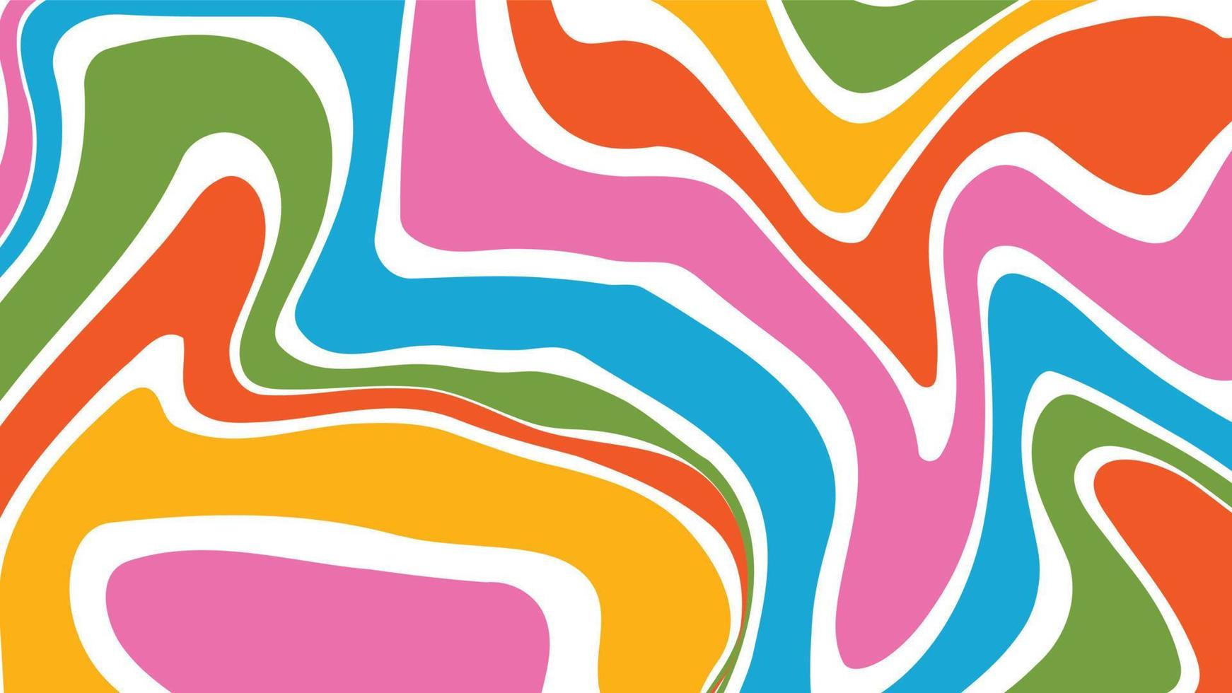 1742x980 acid wave rainbow line background in 1970s 1960s hippie style. y2k wallpaper patterns retro vintage 70s 60s groove. psychedelic poster background collection. vector design illustration