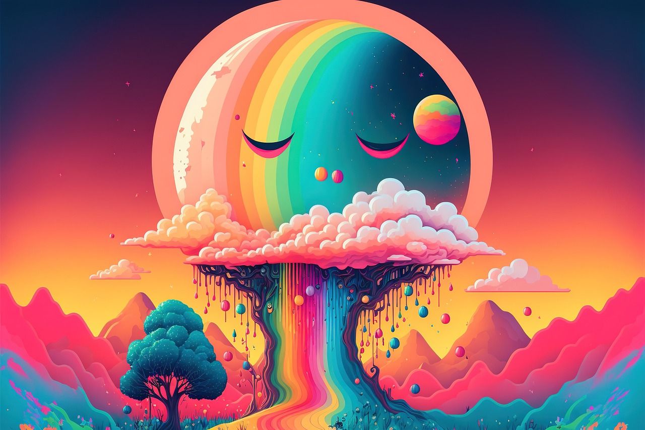 1280x853 Free Full Rainbow & Laptop Wallpaper Image