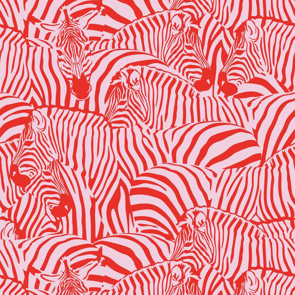 1000x1000 Hide and Seek Wallpaper in Red and Pink