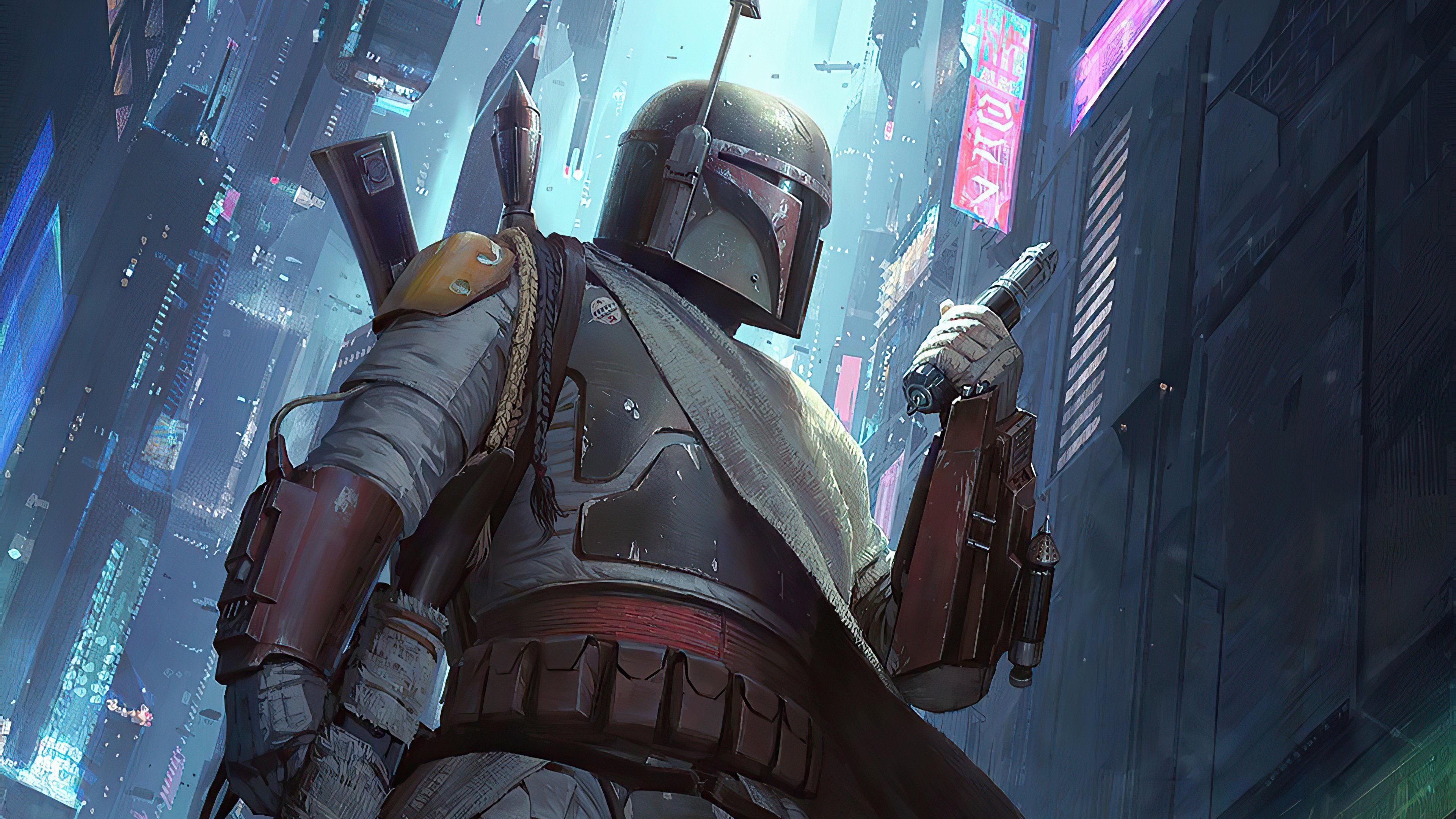3840x2161 Boba Fett 4K Ultra HD Sci Fi Wallpaper