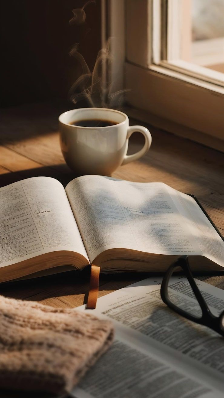 740x1316 Morning Coffee Bible Study Photo Free High Quality Picture