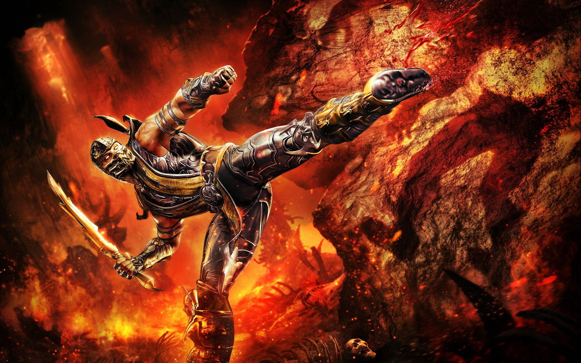 1920x1200 Epic Showdown: Mortal Kombat Action Unleashed