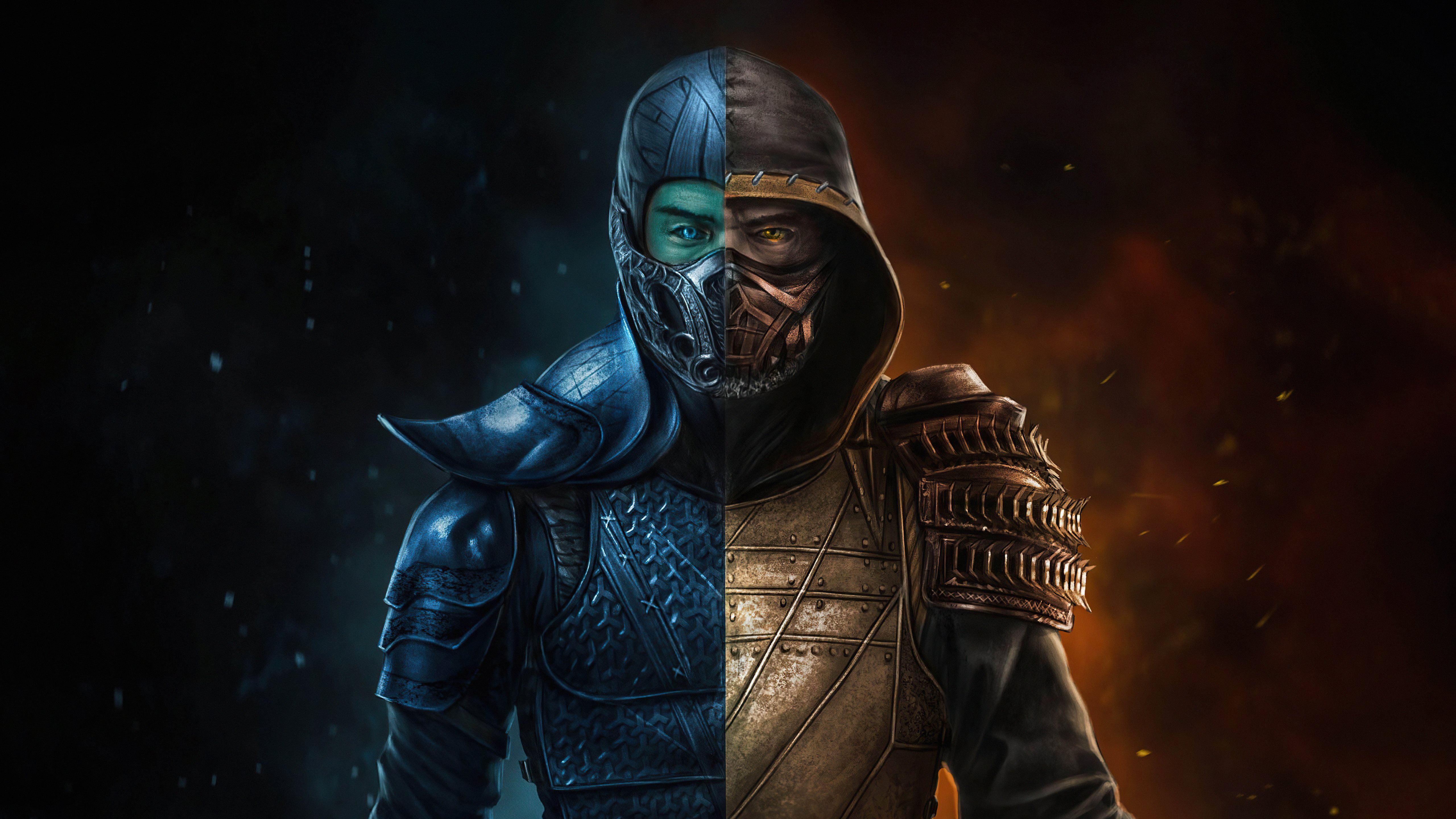 5120x2880 subzero and scorpion mortal kombat movie art MacBook Air Wallpaper Download